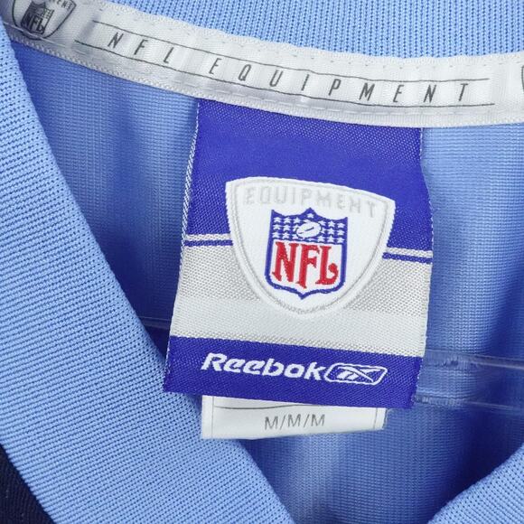 Tennessee Titans Football Jersey Mens Medium Navy Blue Vince Young NFL Reebok - Picture 15 of 16